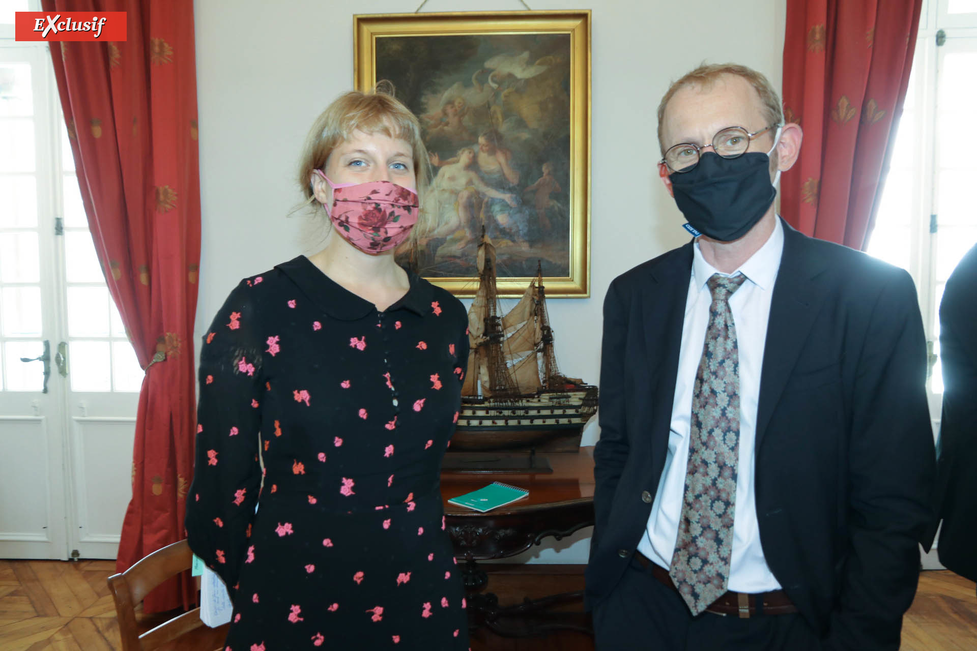 Camille Goyet, directrice de cabinet du Préfet, et Etienne Billot, directeur général adjoint de l'ARS