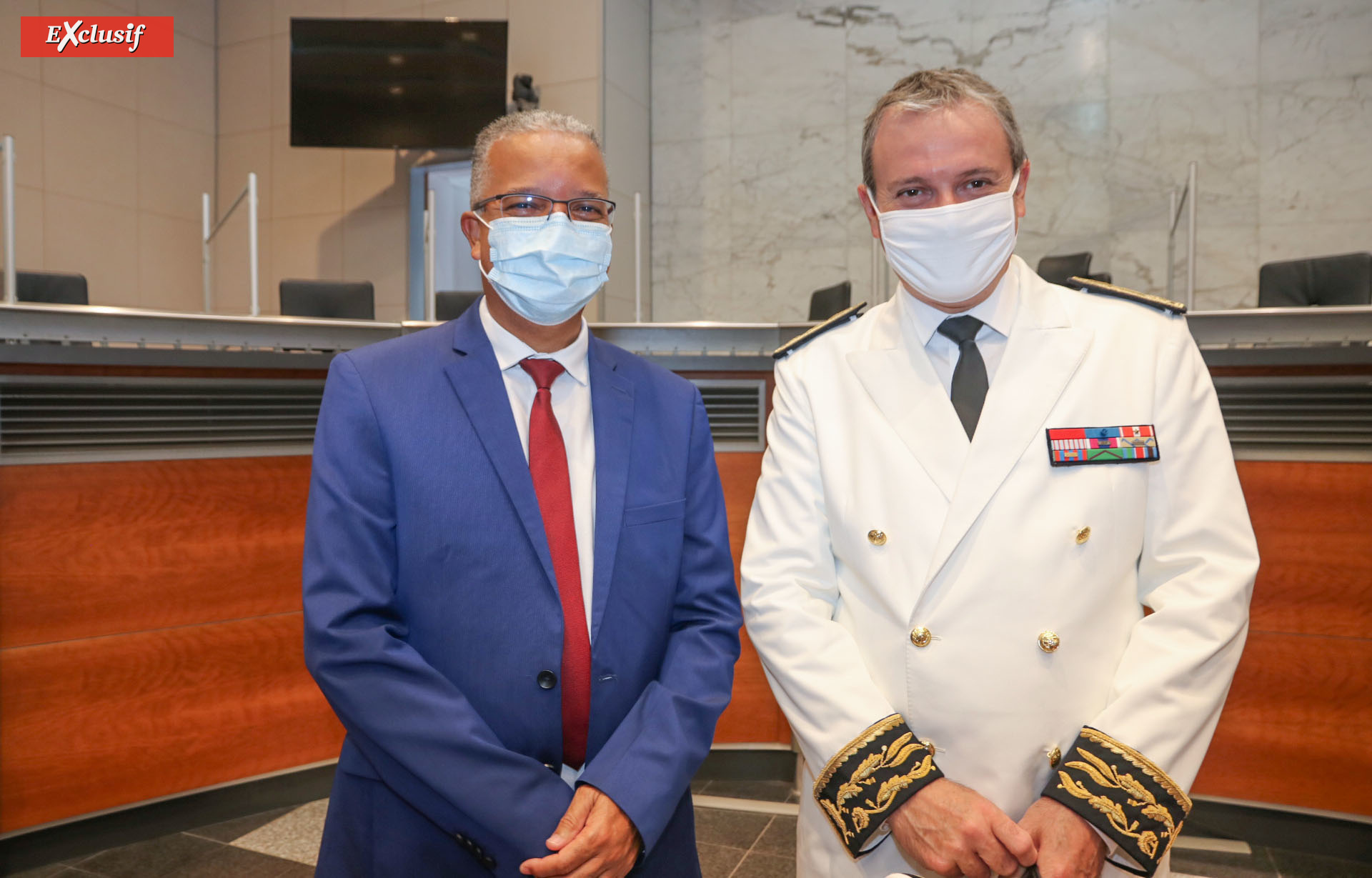 Cyrille Melchior, président du Département, et Jacques Billant, Préfet de La Réunion Cyrille Melchior, président du Département, et Jacques Billant, Préfet de La Réunion