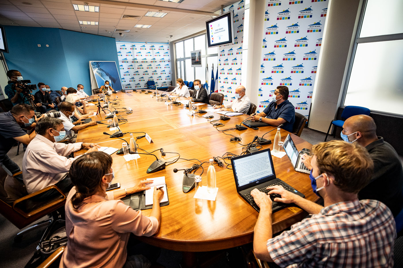 Conférence de presse à la Région (photo Région Réunion)