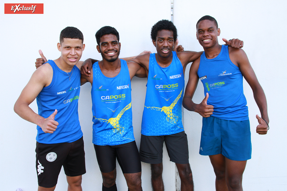La victoire pour les garçons du CAPOSS sur le 4x100m