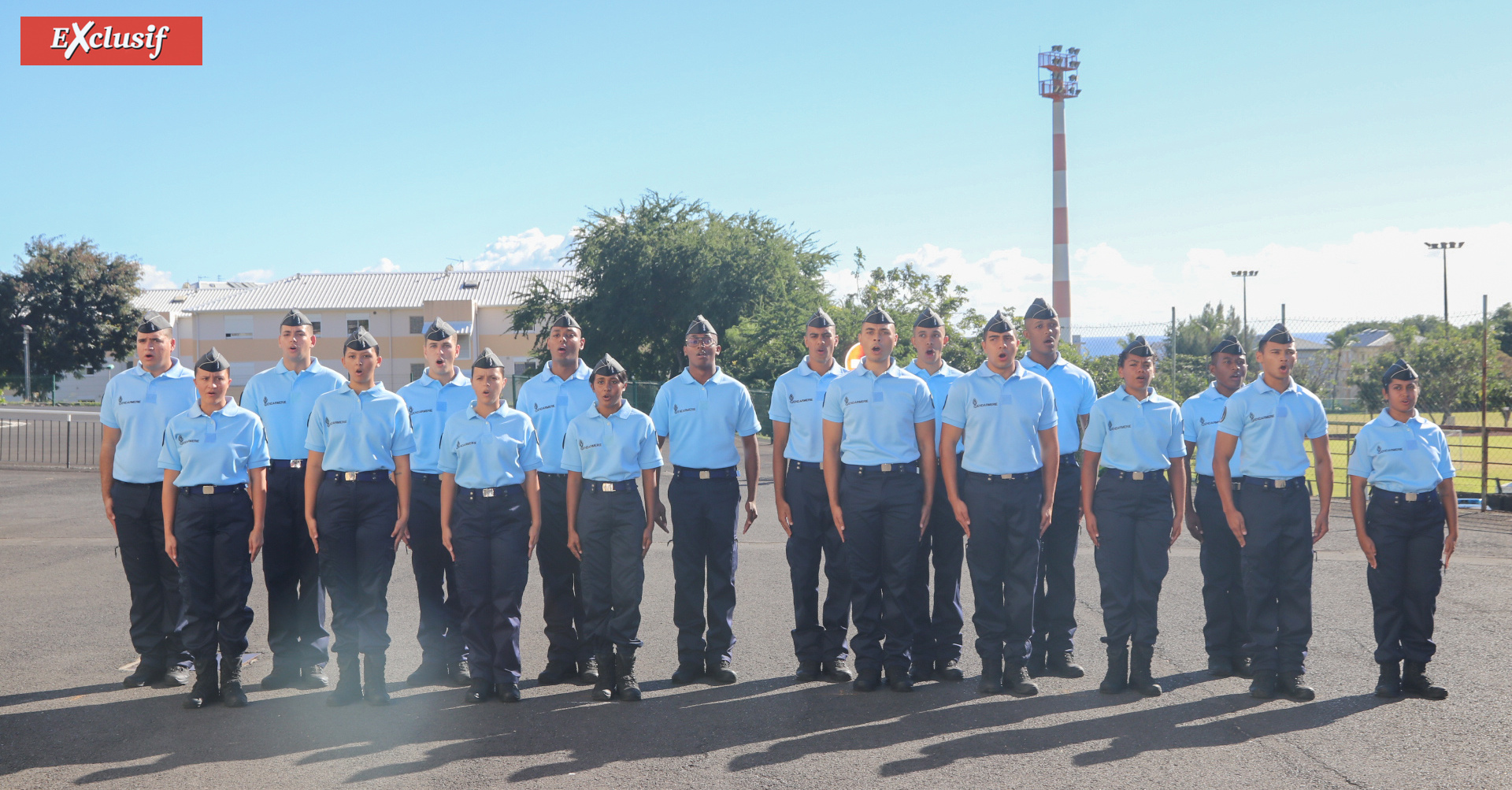 Les 18 gendarmes adjoints volontaires de la promotion
