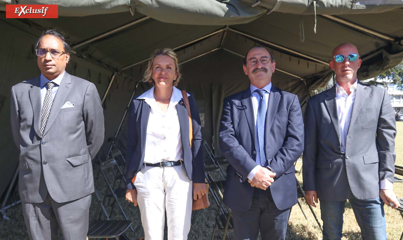 Quelques personnalités présentes, dont Gérard Canabady, propriétaire terrien, Evelyne Veil Charlanes, consule honoraire de Norvège et Joaquin Cester, directeur régional des Finances Publiques