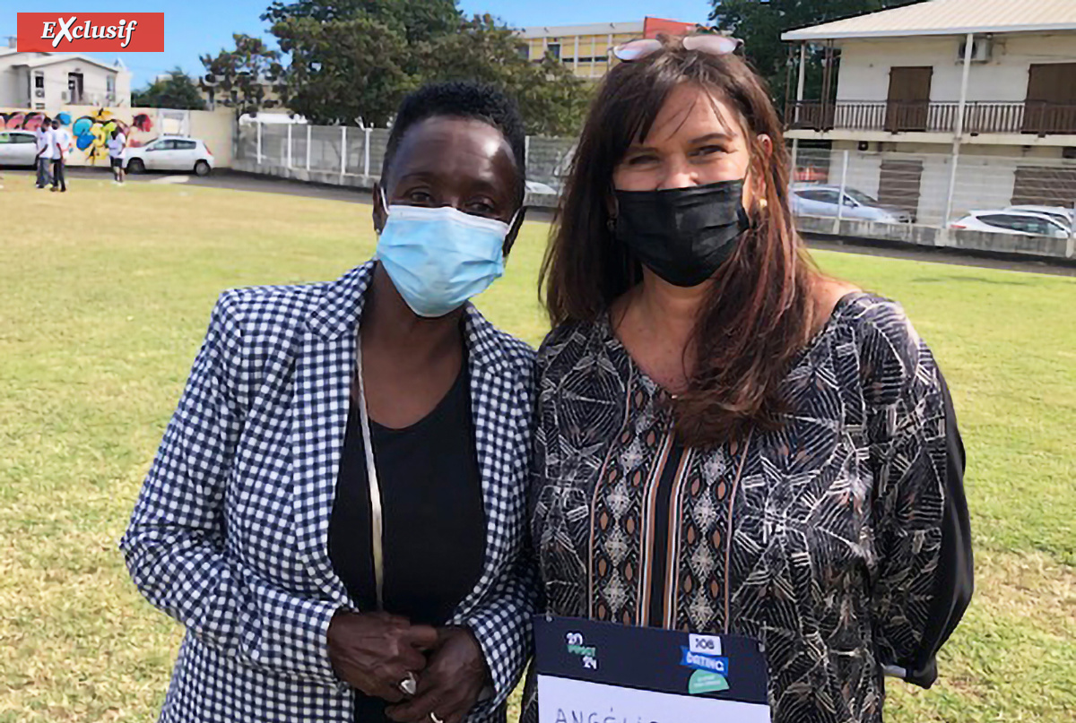 Patricia Profil, conseillère régionale, et Angélique Goodall, directrice de Pôle Emploi à La Réunion