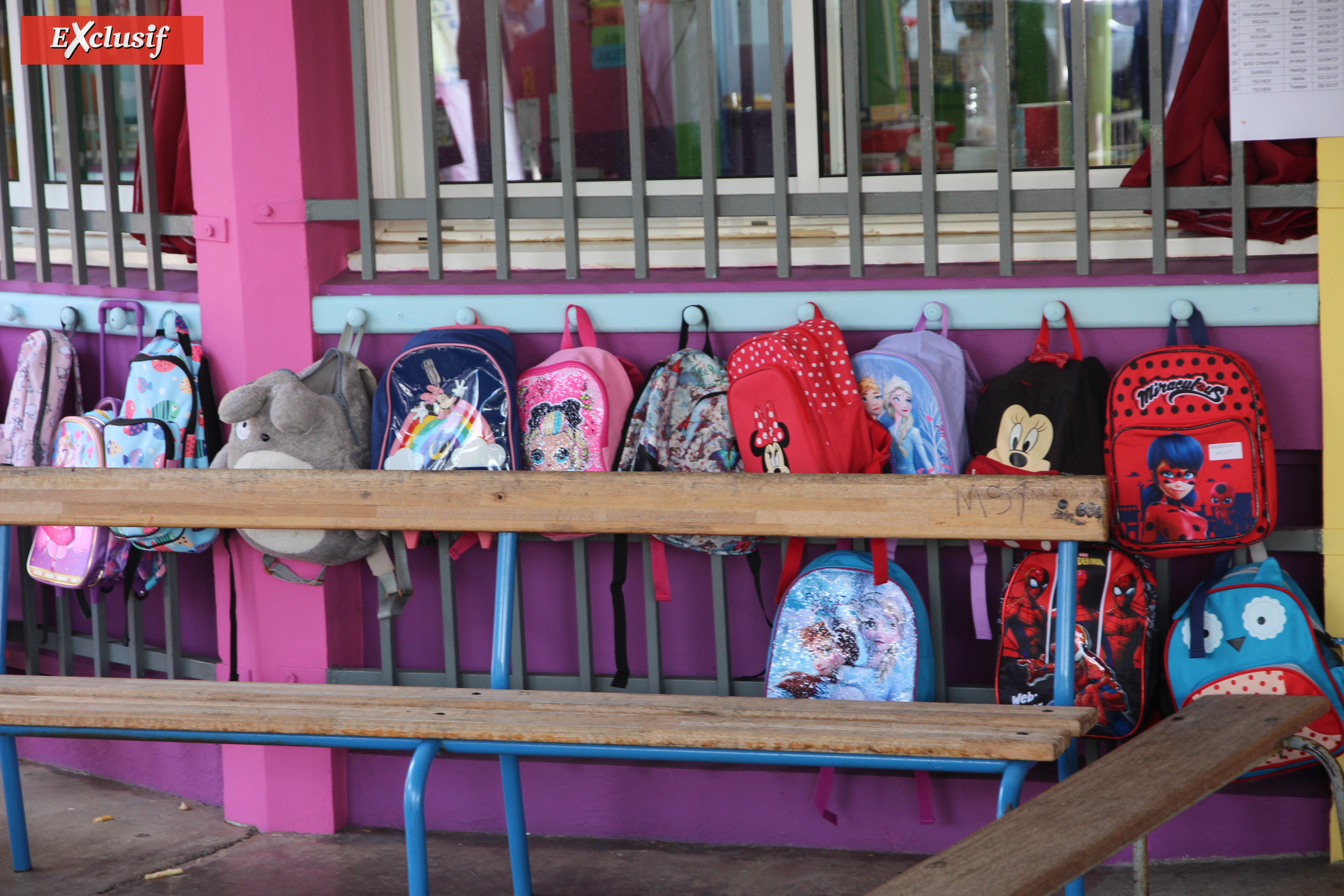 Rentrée des classes à l'école des Tamarins à Sainte-Clotilde