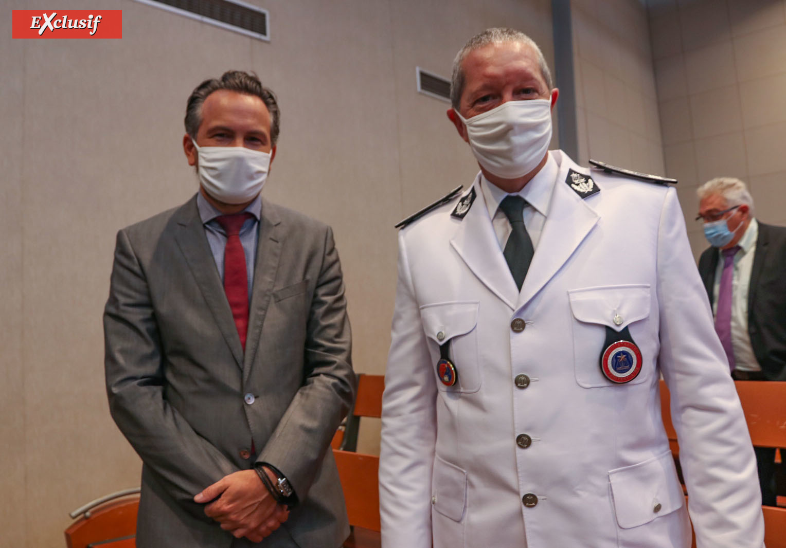 Yannick Massard, directeur du SPIP de La Réunion, et Pascal Vion, directeur de la Maison d'Arrêt de Saint-Pierre