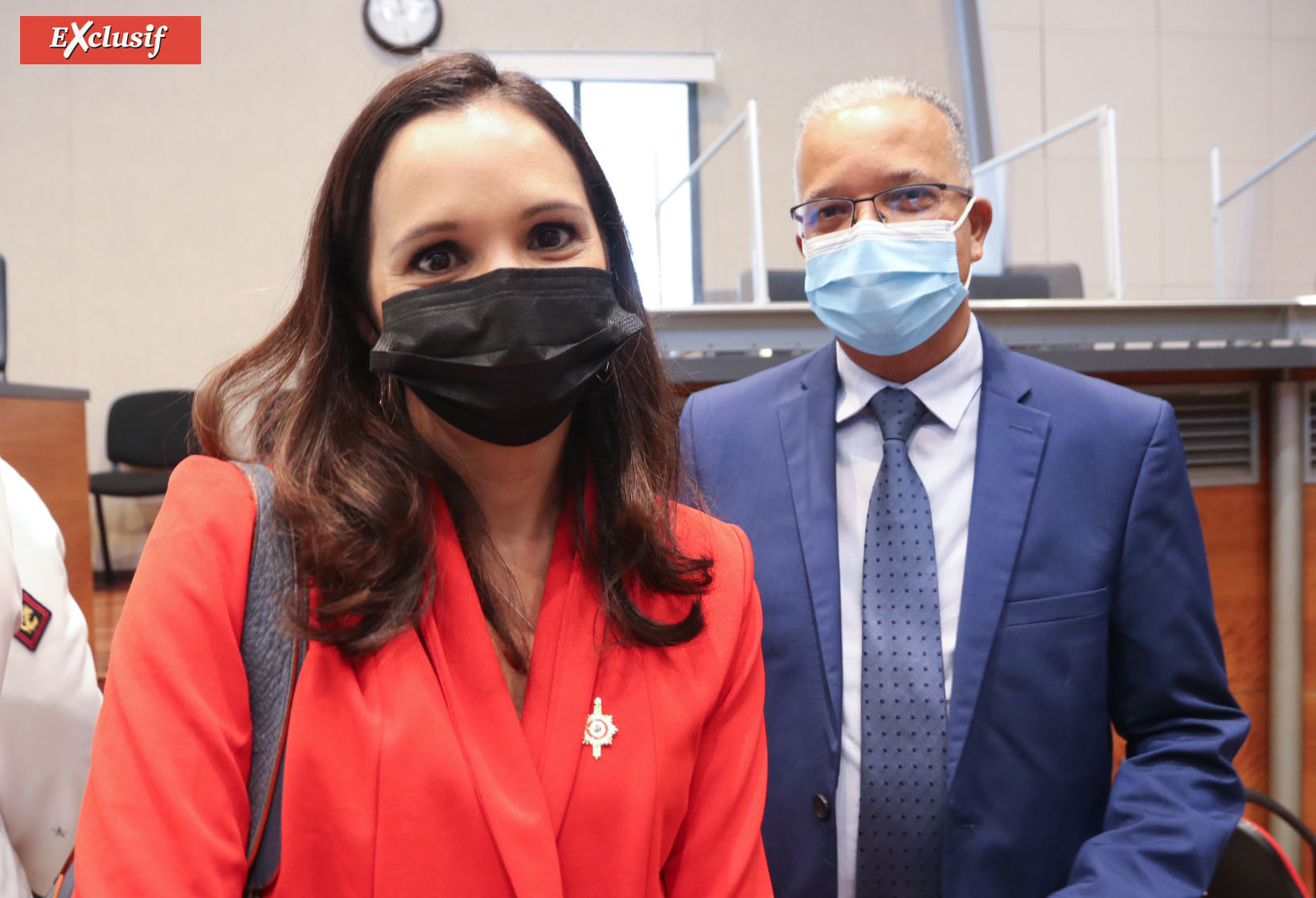 Karine Lebon, députée, et Cyrille Melchior, président du Département