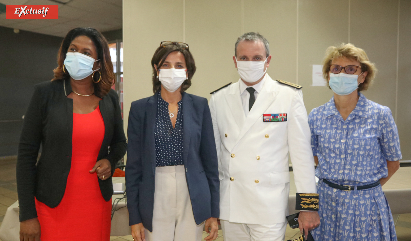 Céline Sitouze, vice-présidente de la Région, Nathalie Elimas, Secrétaire d'Etat chargée de l'Education prioritaire, Jacques Billant, Préfet de La Réunion, et Chantal Manès-Bonnisseau, Rectrice de La Réunion Céline Sitouze, vice-présidente de la Région, Nathalie Elimas, Secrétaire d'Etat chargée de l'Education prioritaire, Jacques Billant, Préfet de La Réunion, et Chantal Manès-Bonnisseau, Rectrice de La Réunion