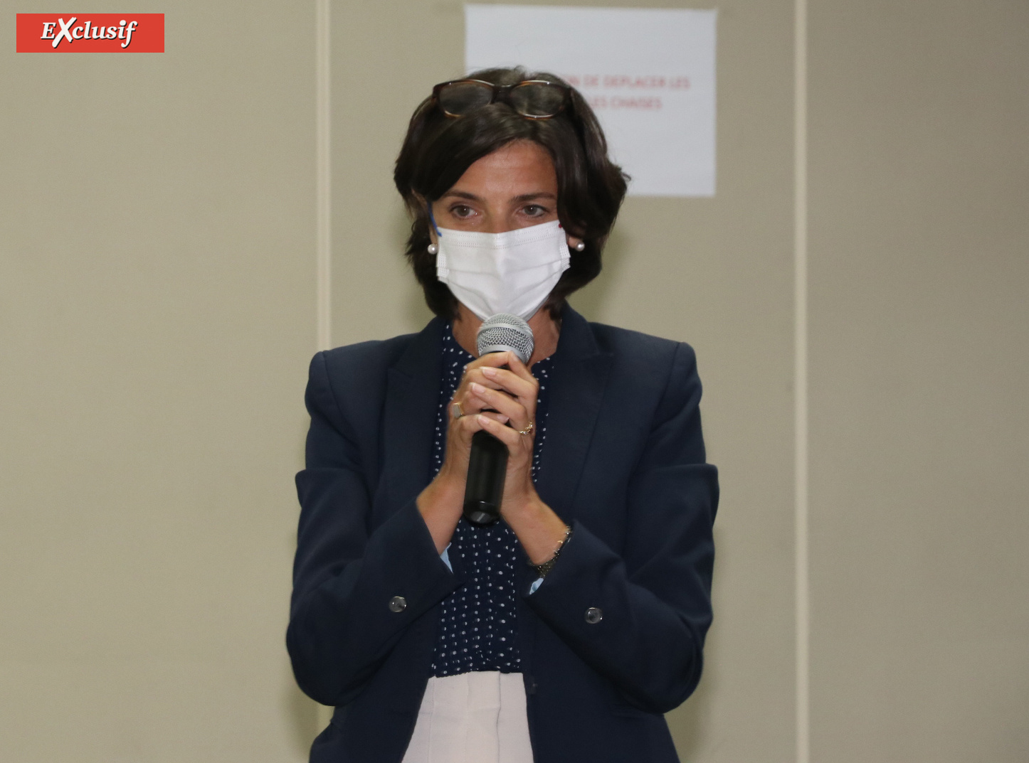 Nathalie Elimas, Secrétaire d'Etat auprès du Ministre de l'Education nationale, de la Jeunesse et des Sports, chargée de l'Education prioritaire, très heureuse de sa visite dans l'île