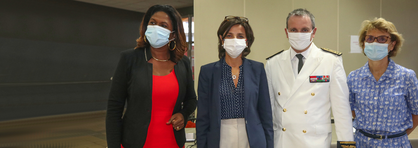 Nathalie Elimas, Secrétaire d'Etat, visite le futur internat du Lycée Brassens au Moufia Nathalie Elimas, Secrétaire d'Etat, visite le futur internat du Lycée Brassens au Moufia