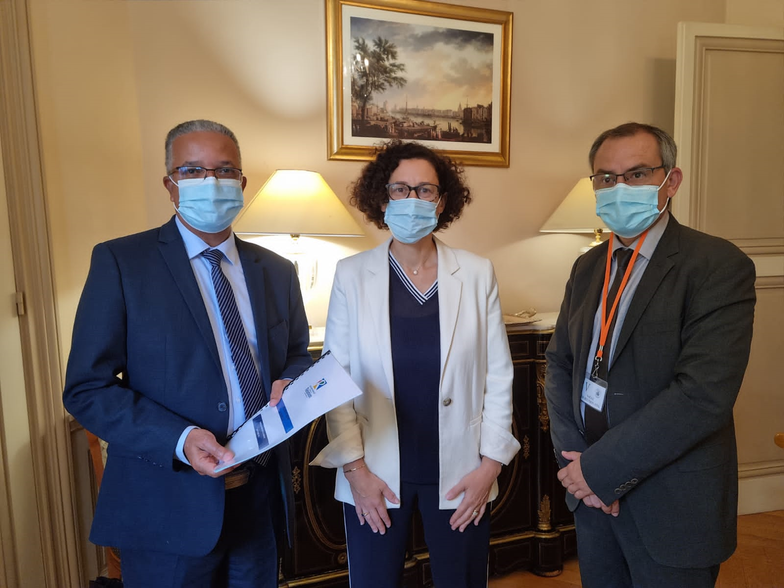 Le président Melchior (à gauche) a été reçu par la Ministre Emmanuelle Wargon