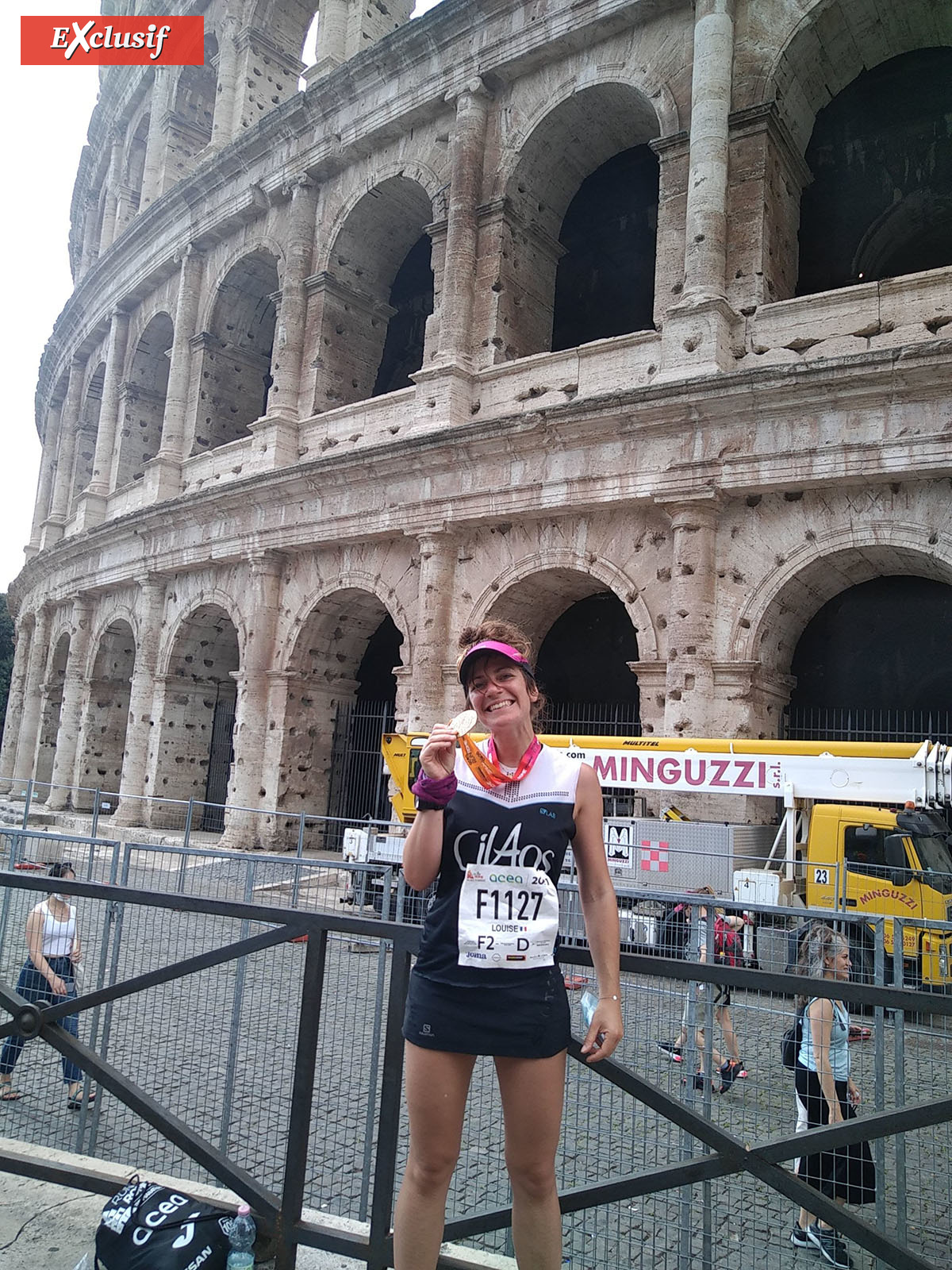 Au pied du Colisée, Louise Classeau ou la belle aventure d'une ancienne traileuse de La Réunion au Marathon de Rome