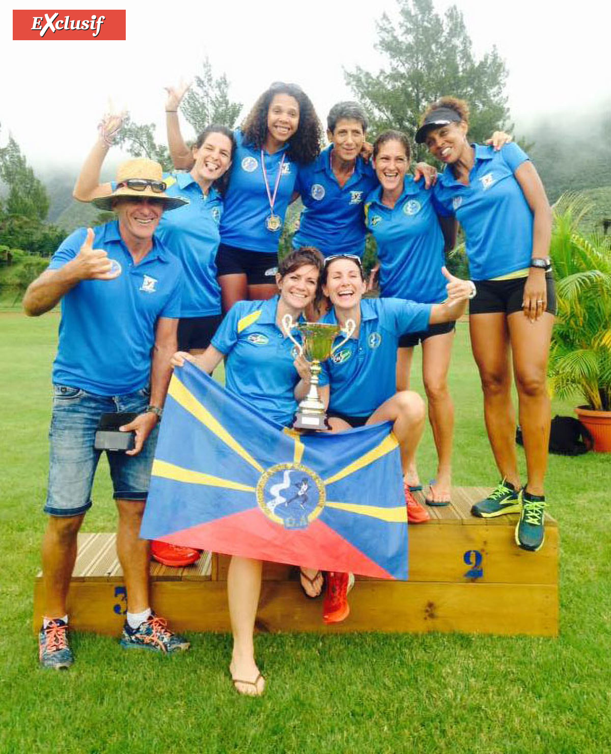 Victoire par équipe au championnat de cross à la Plaine des Palmistes