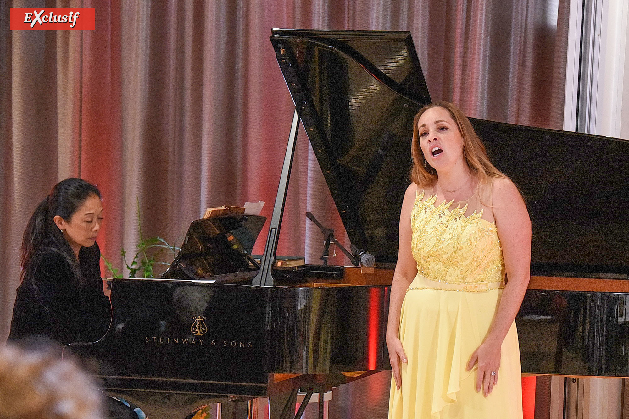 Clara Bellon, interprète l'air de Juliette dans le Roméo et Juliette de Charles Gounod.