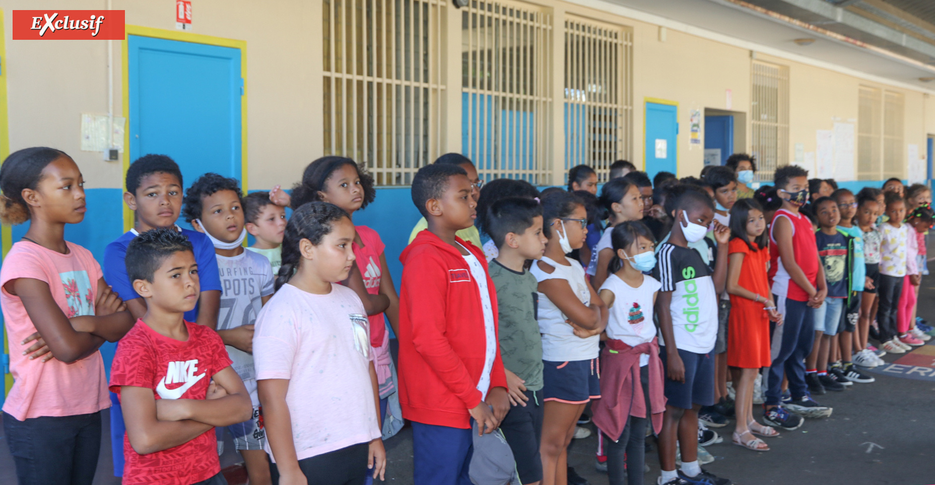 Etaient présents les élèves participant à l’opération «École ouverte» dans le cadre des vacances apprenantes