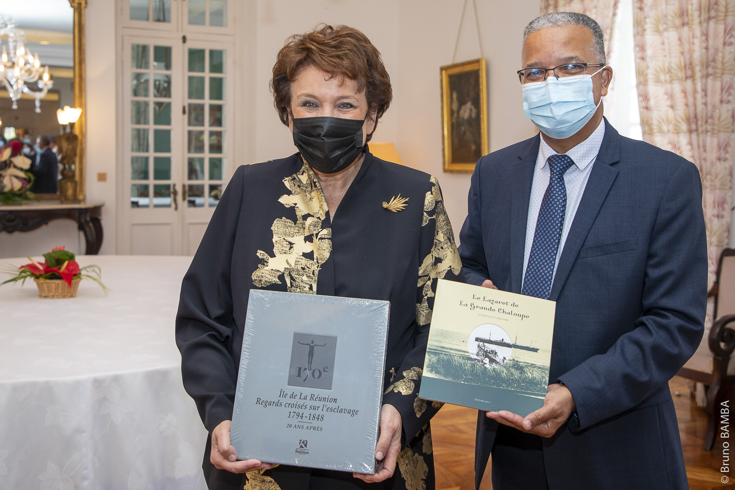 Roselyne Bachelot, Ministre de la Culture, et Cyrille Melchior, président du Département