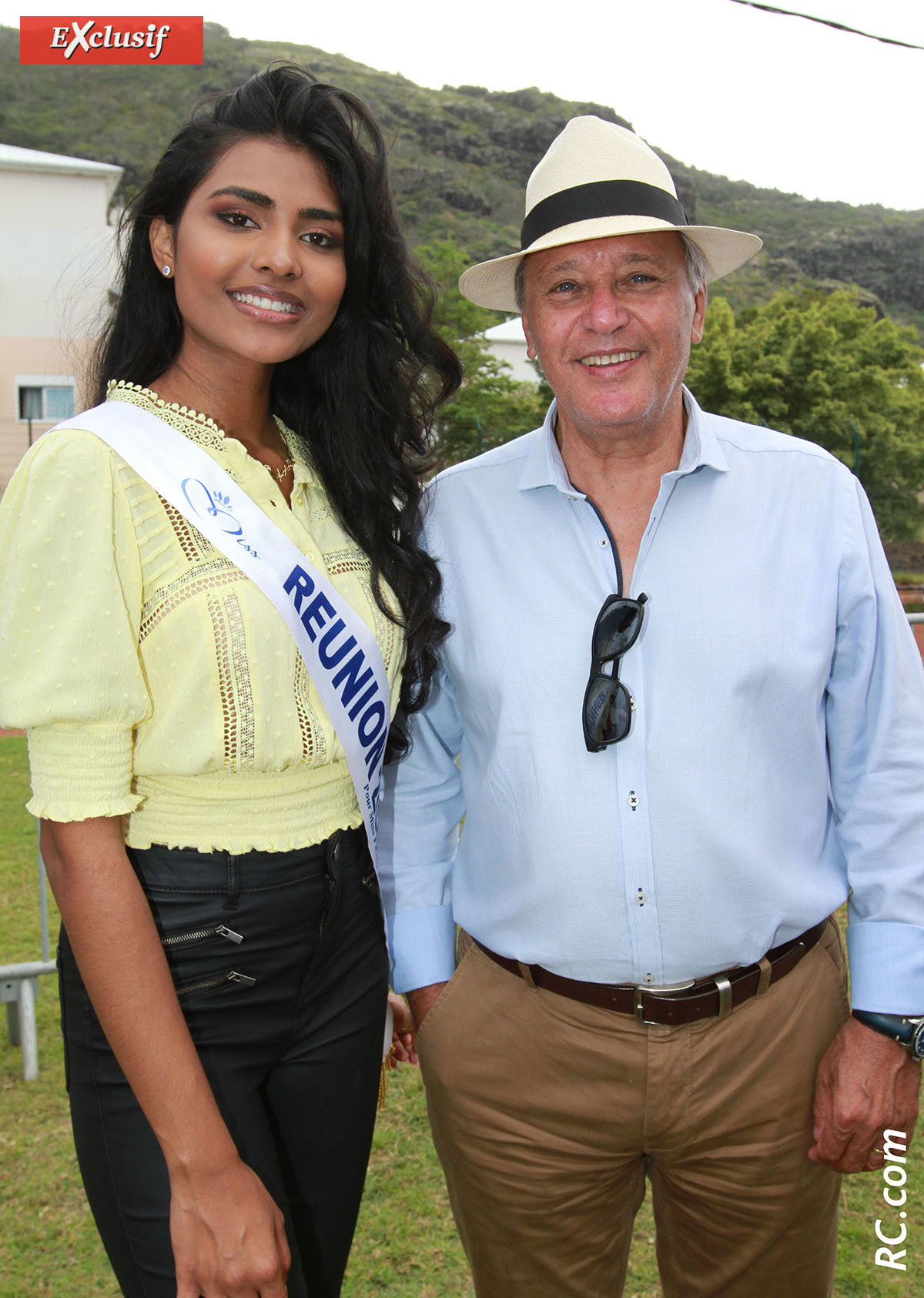 Dana Virin, Miss Réunion 2021, et Maurice Gironcel, président de la CINOR