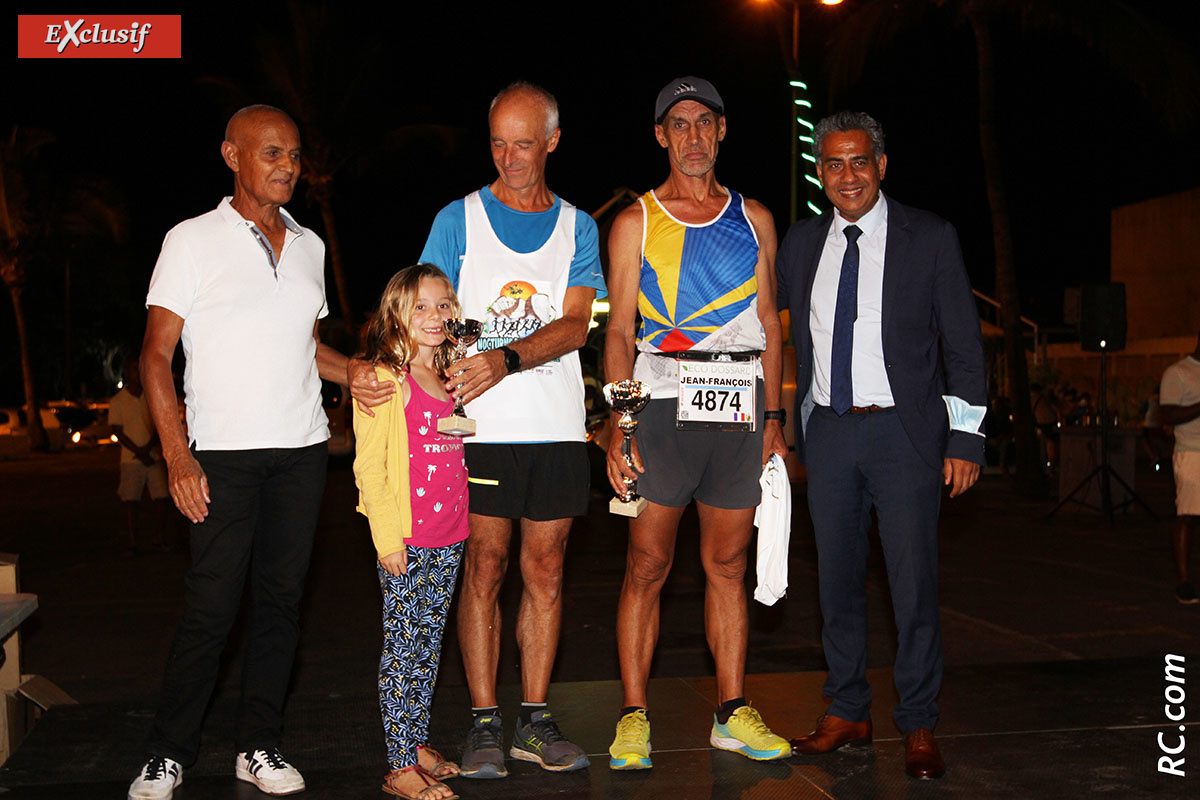 Jean-François Técher sur le podium, une semaine avant de prendre part au Marathon de Paris