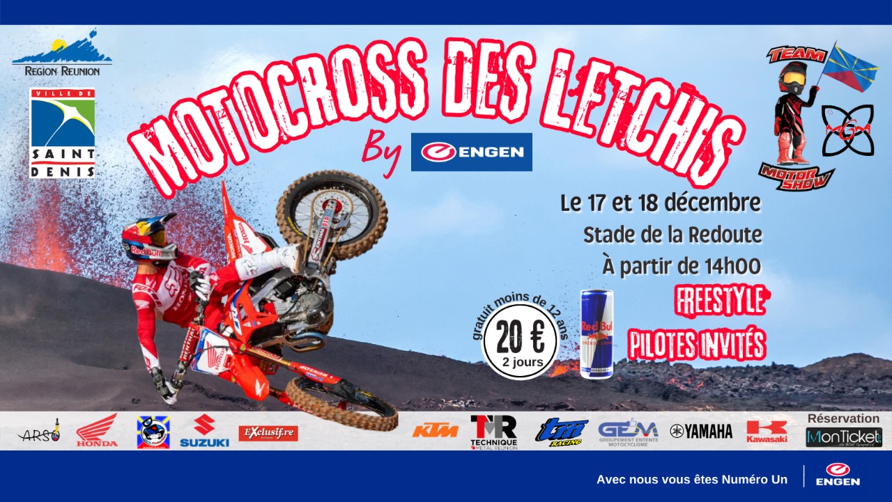 Motocross des Letchis: le Stade de La Redoute est prêt, rdv vendredi et samedi