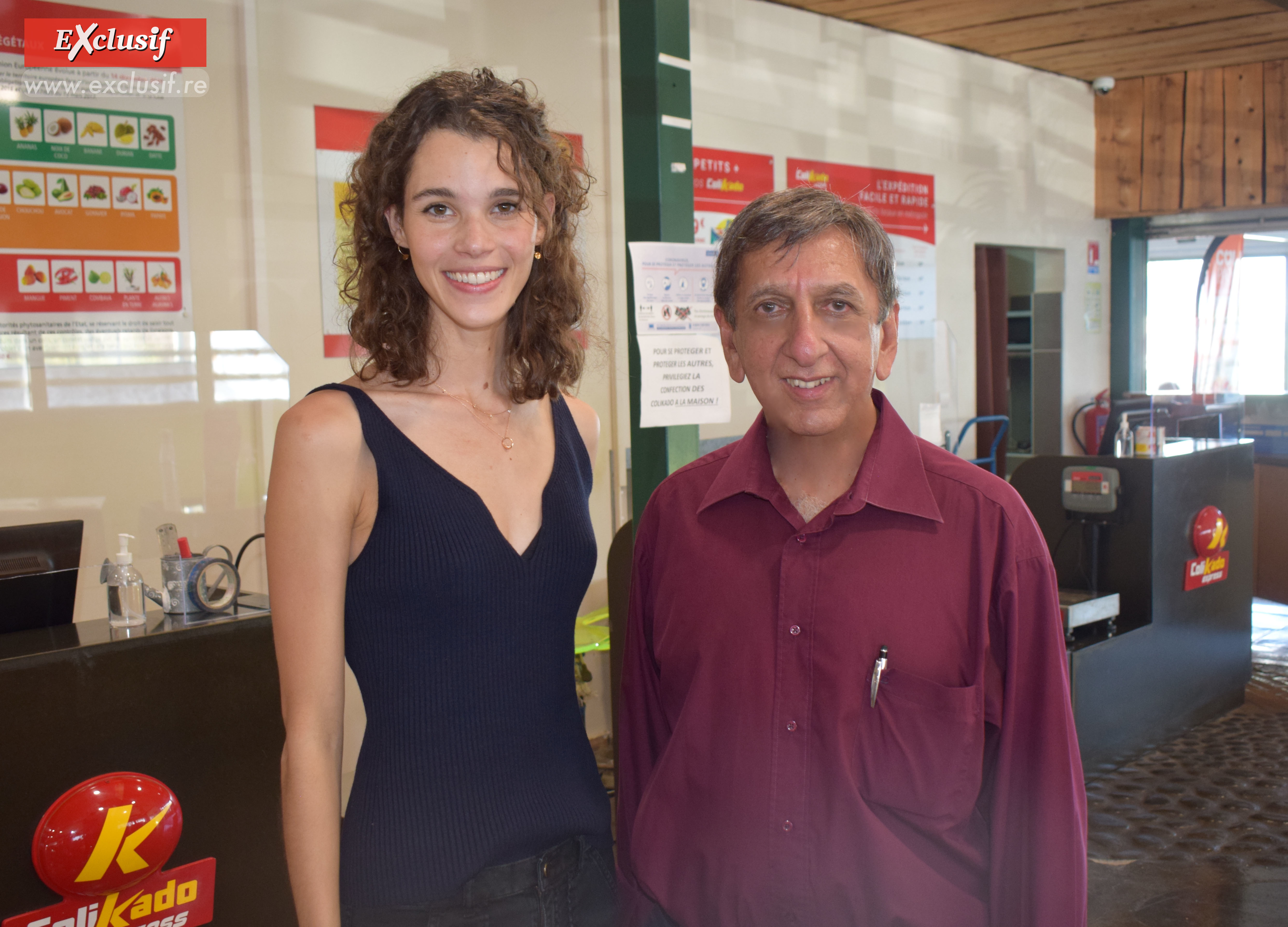 Pauline Hoarau et Aziz Patel, organisateur du concours Elite Réunion en 2011 qui a permis de découvrir Pauline