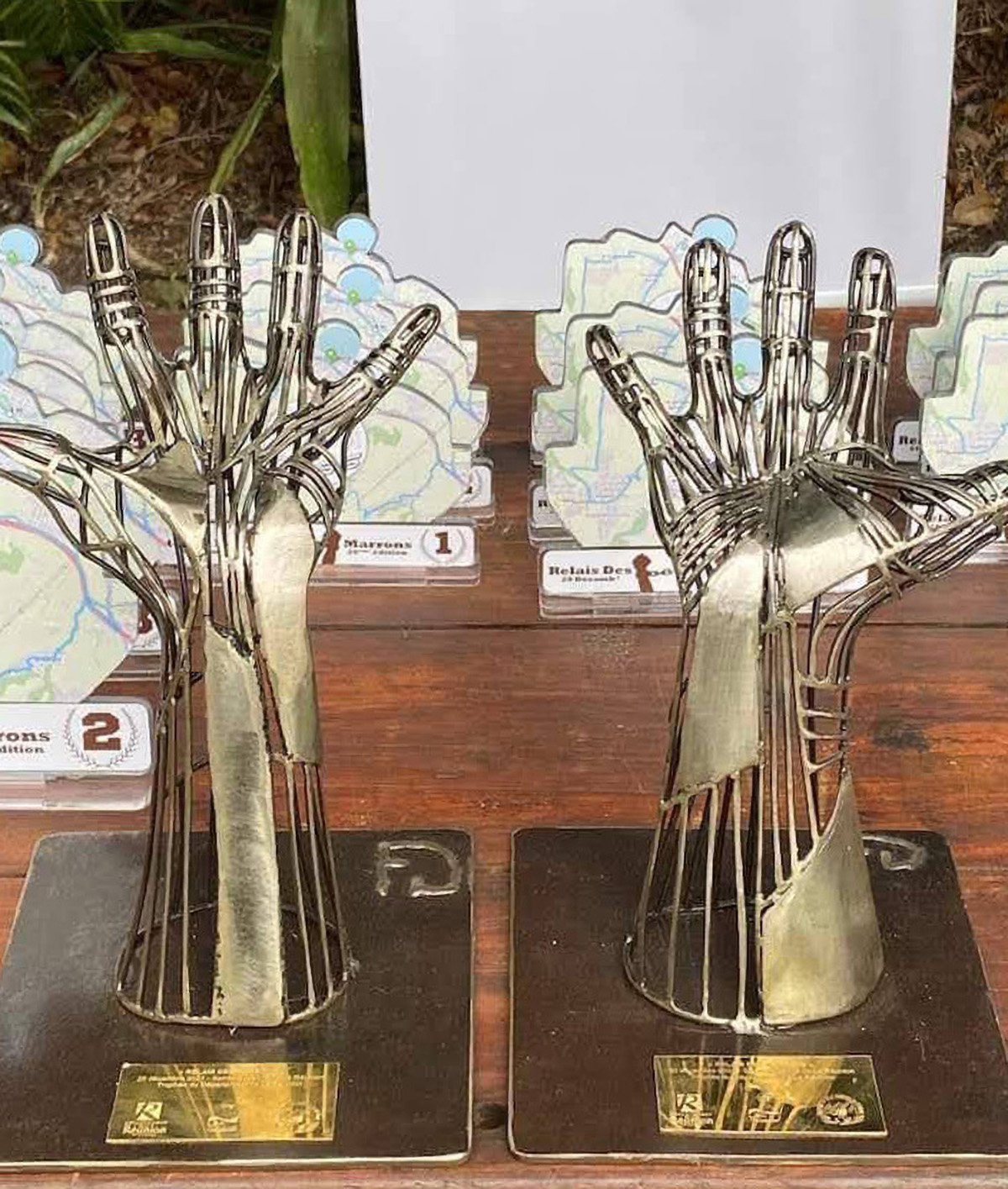 Les magnifiques Trophées offerts par le Conseil Départemental de La Réunion