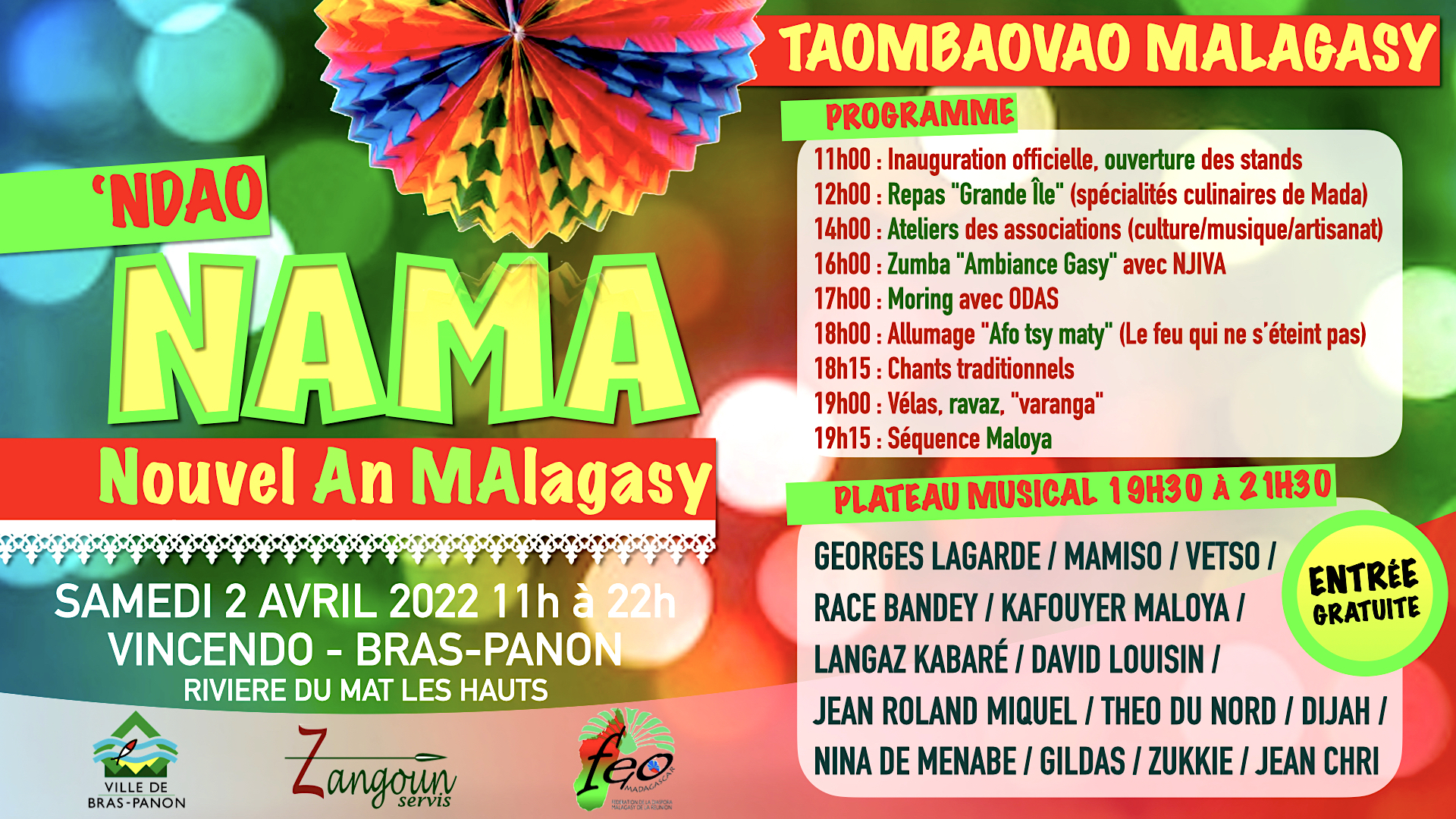 Samedi, la fête malgache à Bras Panon pour le Nouvel An Malagasy