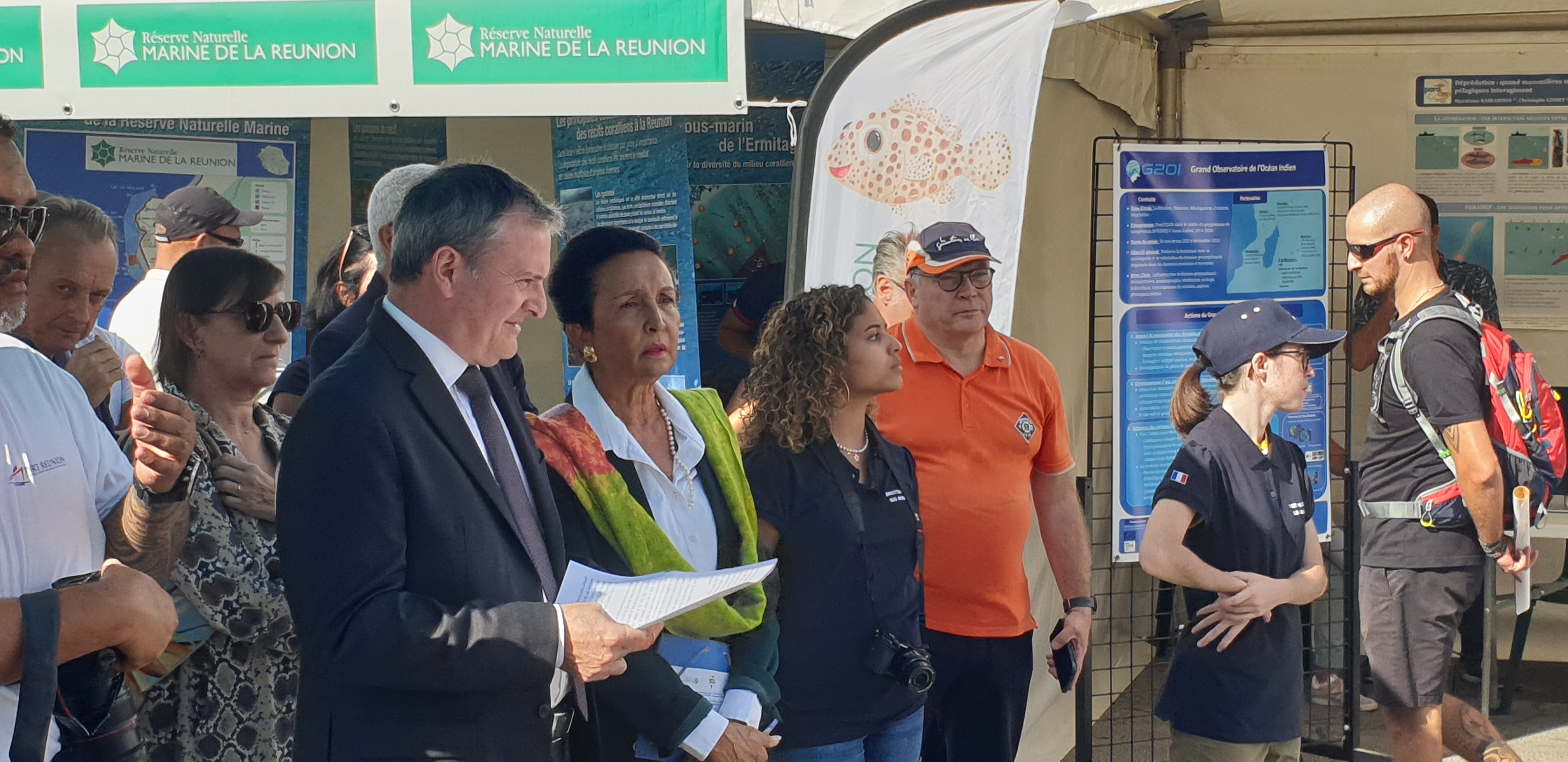 Le Préfet Jacques Billant et la présidente de Région Huguette Bello étaient présents pour l'inauguration de cette Journée de la Mer