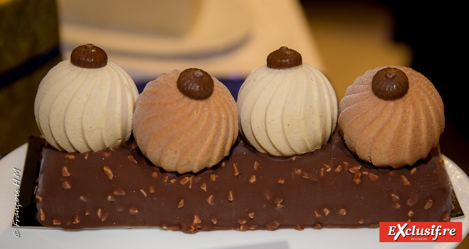 Bûche glacée noisette pistache
