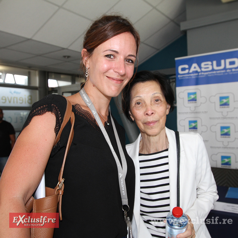 Emmanuelle Nouares, Chargée de Communication Interne & Institutionnelle Air Austral, et madame Thien Ah Koon