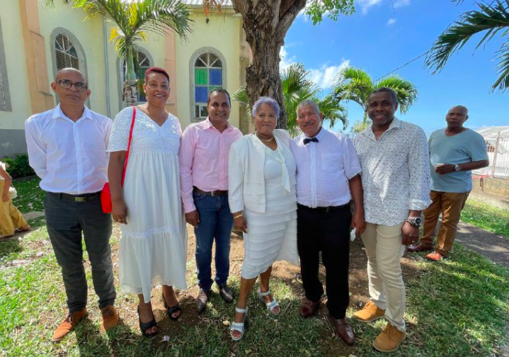 Avec le maire et les élu.e.s de Saint-Leu présents