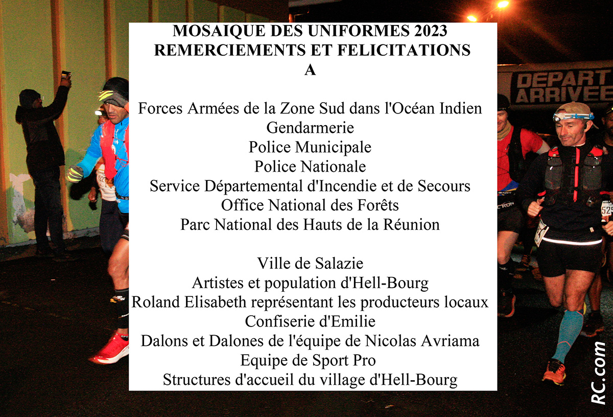 Mosaïque des Uniformes: le Préfet de La Réunion a couru son premier trail !