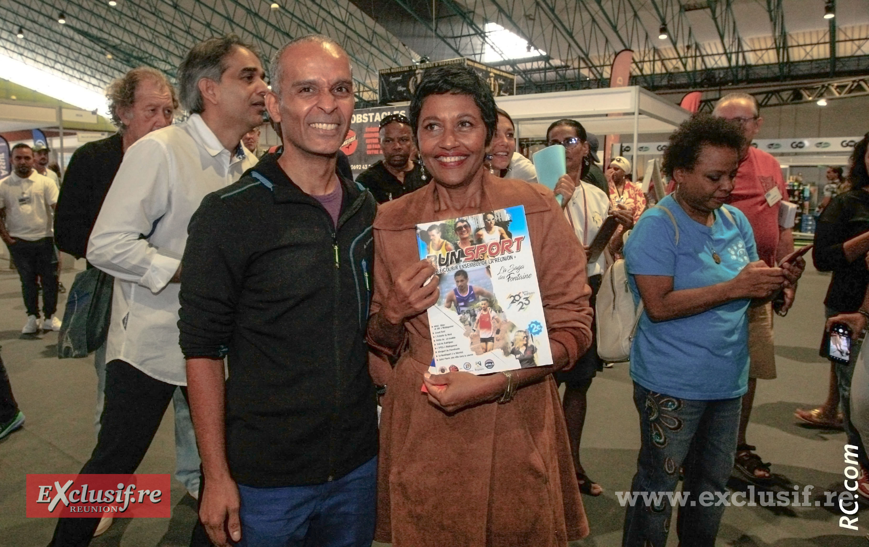 Henry-Michel Perrine et Ericka Bareigts, maire de Saint-Denis