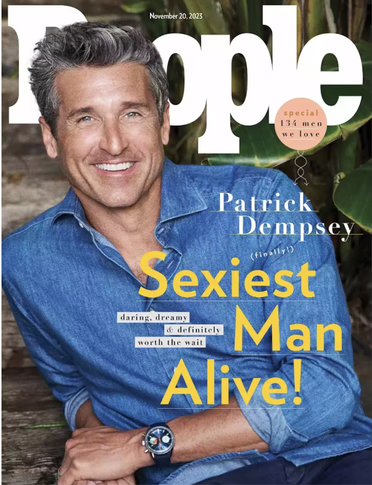Patrick Dempsey désigné par le magazine People (photo réseaux sociaux)