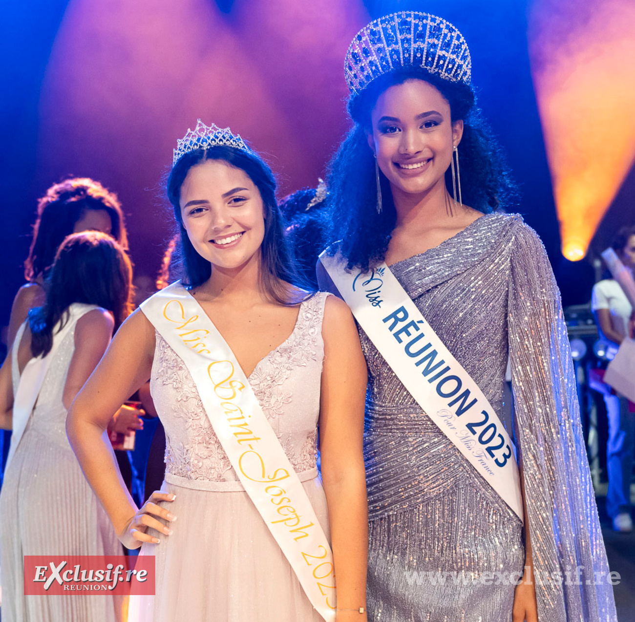 Camille Malet, Miss Saint-Joseph 2023, et Mélanie Odules, Miss Réunion 2023