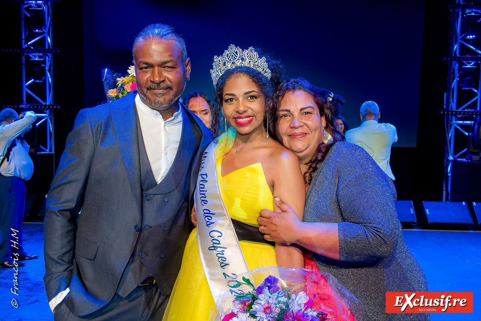 Hérine Lafable avec ses parents