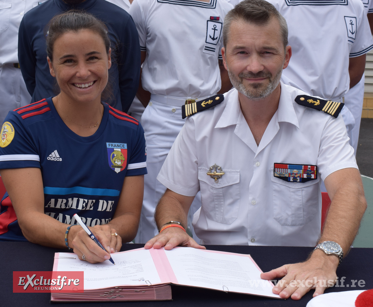 Johanne Defay est désormais marraine de la Base navale Port des Galets