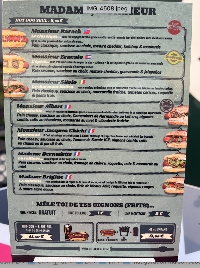 Ouverture de "Monsieur Albert" à Saint-Pierre: les hot dogs en vedette
