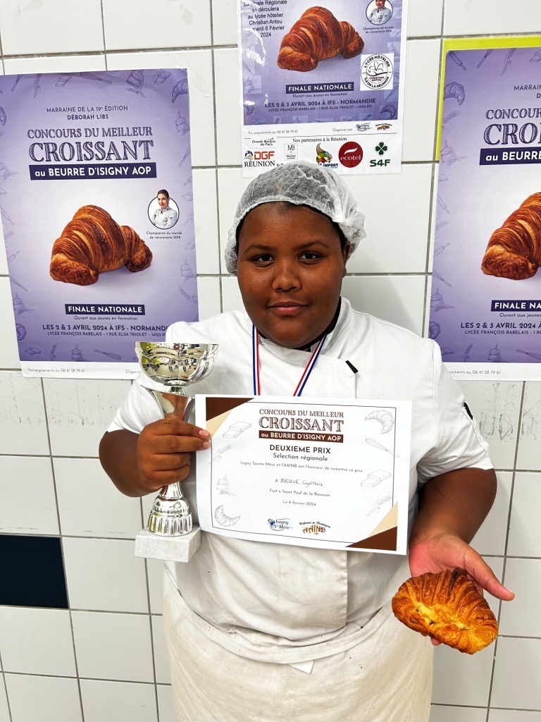 2ème prix: Cynthia Bègue du Lycée Hôtelier Christian Antou