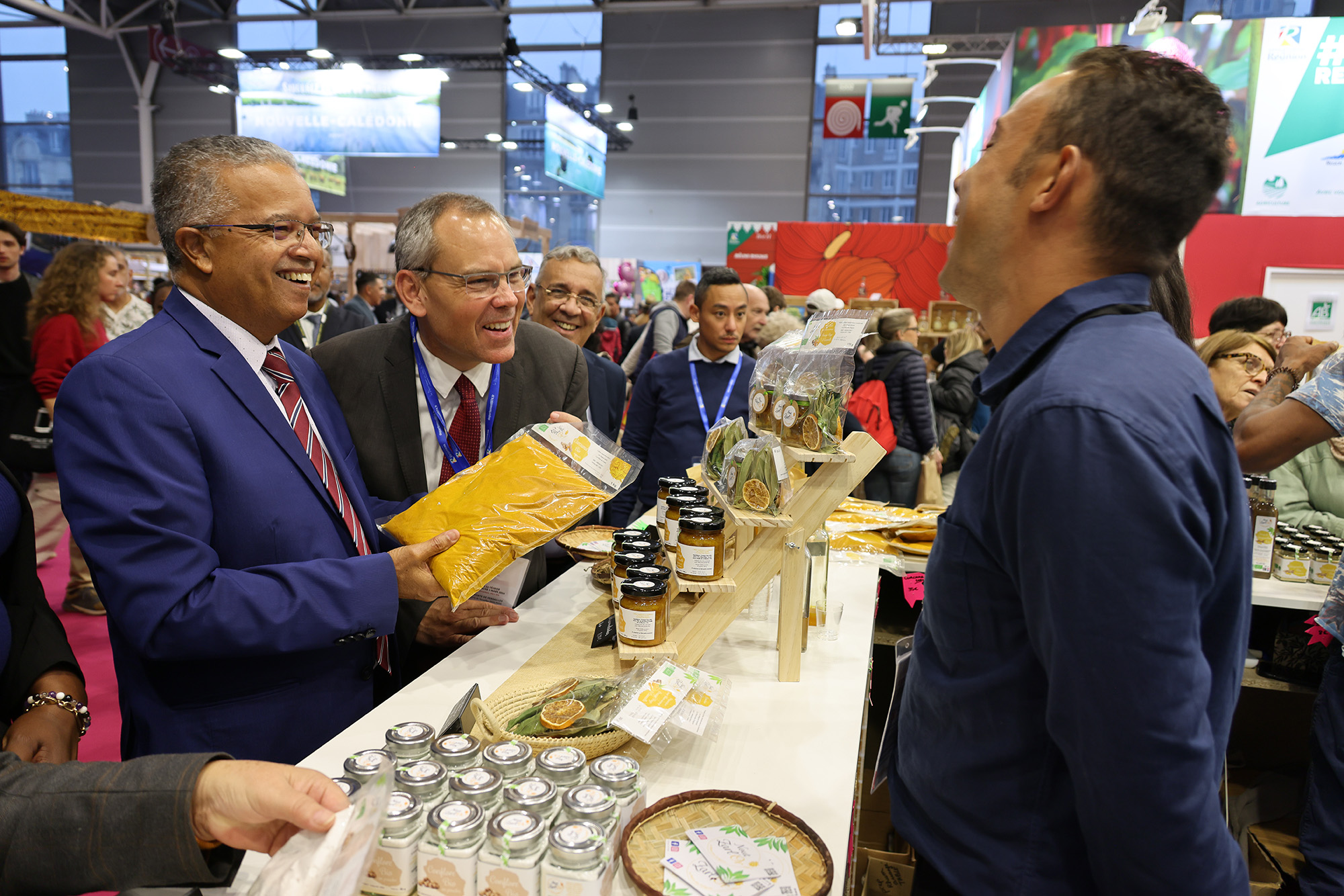 Cyrille Melchior et Serge Hoarau ont visité les stands...