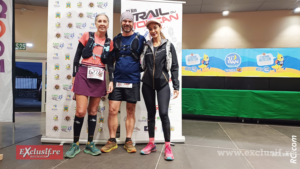 Michelle Taraconat, Mickaël Ethuin et Chloë de la Team Capri Sun