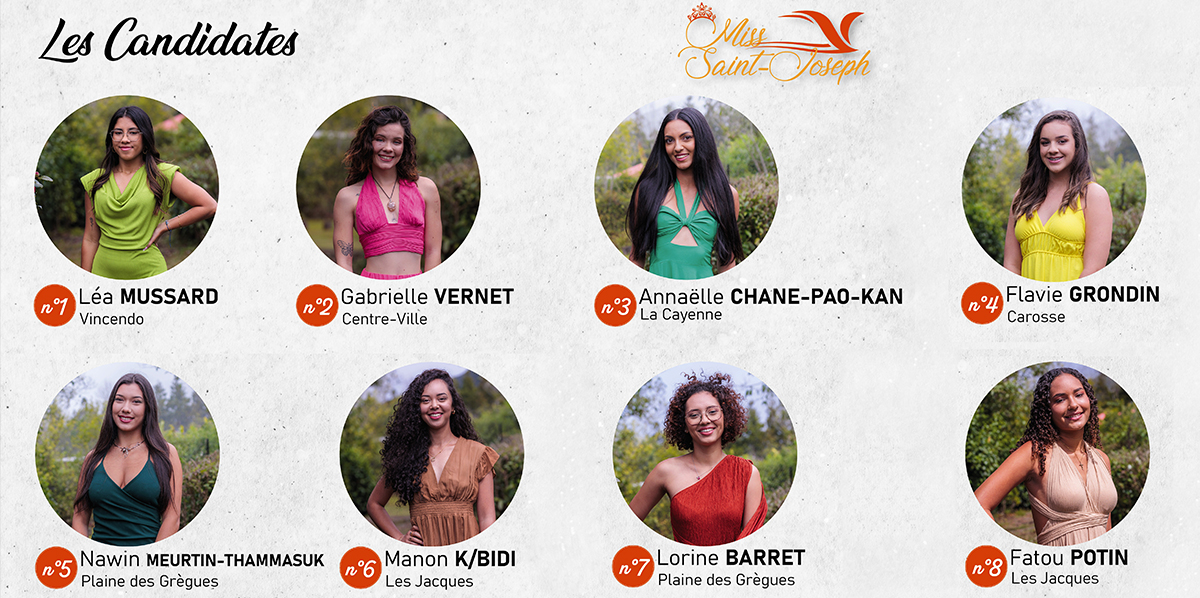 Miss Saint-Joseph 2024: les 8 candidates
