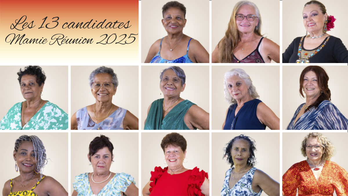 Les 13 candidates Mamie Réunion 2025. Cette élection est toujours un très bon moment à vivre... Le chiffre 13 va porter chance à l'une d'elles!