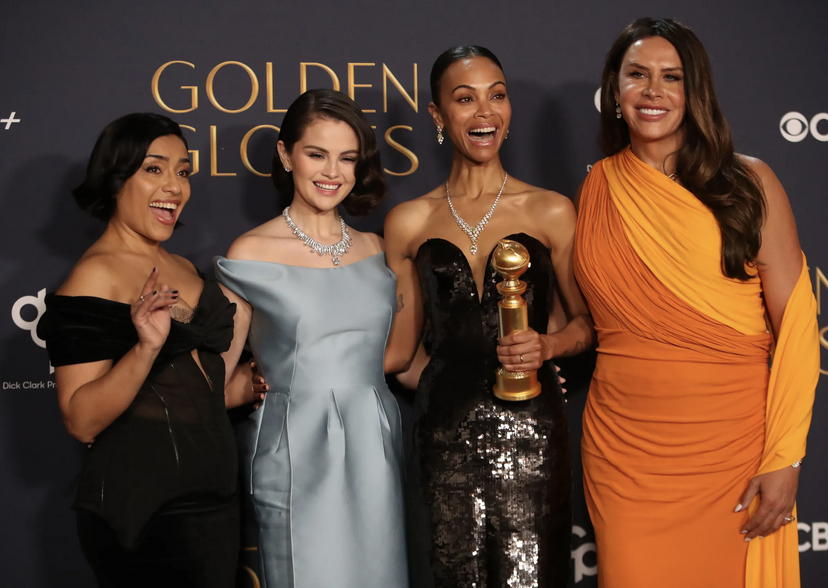 Adriana Paz, Selena Gomez, 'oe Salda'a et Karla Sof'a Gason, actrices dans "Emilia Perez" qui a remporté 4 trophées (photo USA) Adriana Paz, Selena Gomez, 'oe Salda'a et Karla Sof'a Gason, actrices dans "Emilia Perez" qui a remporté 4 trophées (photo USA)