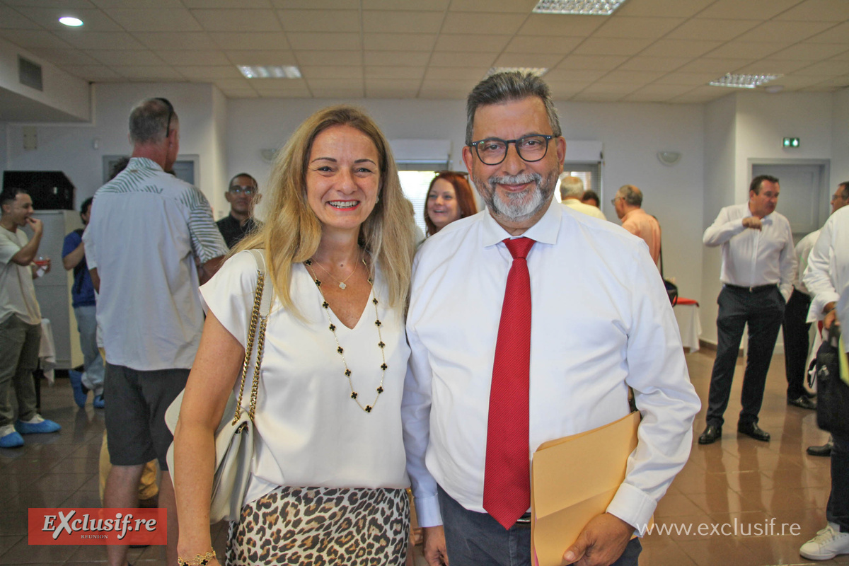 Patricia Paoli, 1ère vice-présidente de la CCIR, et Patrick Lebreton, 1er vice-président de la Région et président de l'IRT