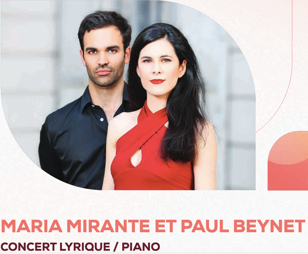 La mezzo-soprano Maria Mirante et le pianiste Paul Beynet en concert le samedi 26 avril à 20h au Fanal