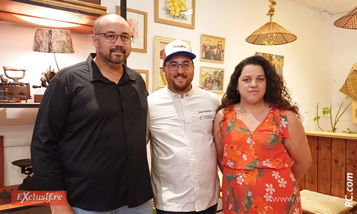 Julien Leveneur, champion de France de dessert, a ouvert sa pâtisserie à Saint-Pierre