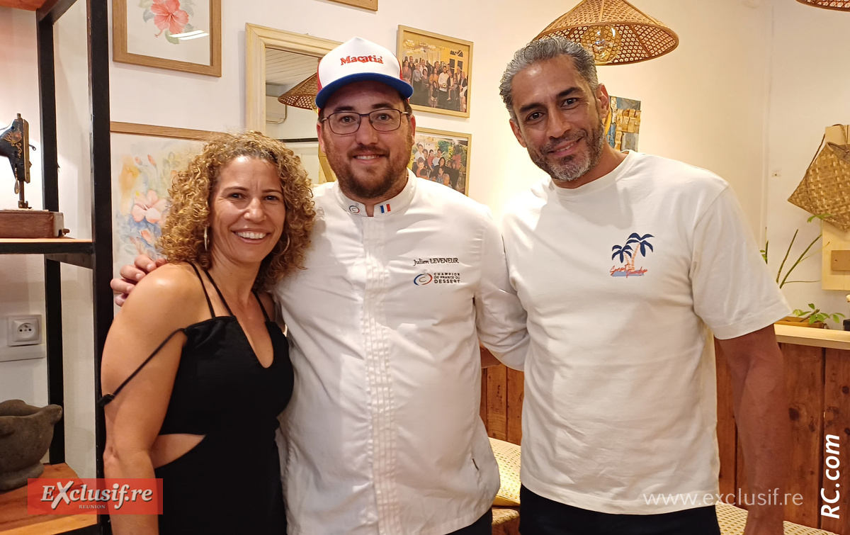 Julien Leveneur, champion de France de dessert, a ouvert sa pâtisserie à Saint-Pierre