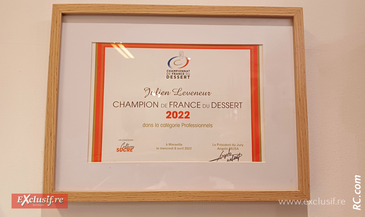 Julien Leveneur, champion de France de dessert, a ouvert sa pâtisserie à Saint-Pierre