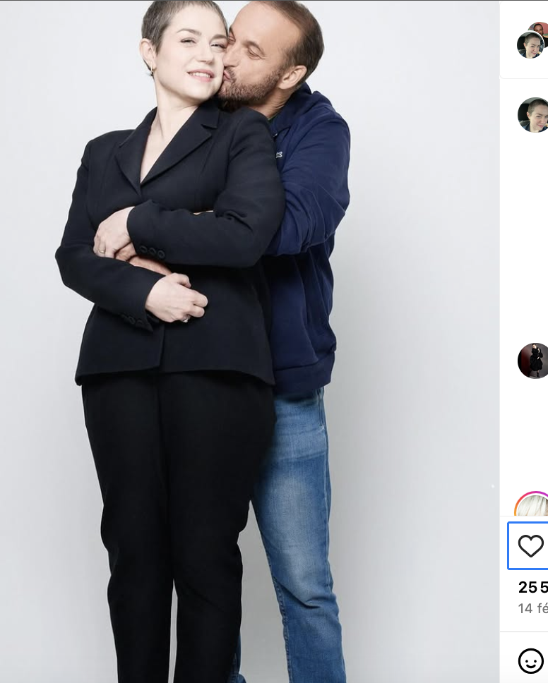 Avec son époux Michel Ferracci à qui elle a laissé un message pour la dernière Saint Valentin de sa vie...