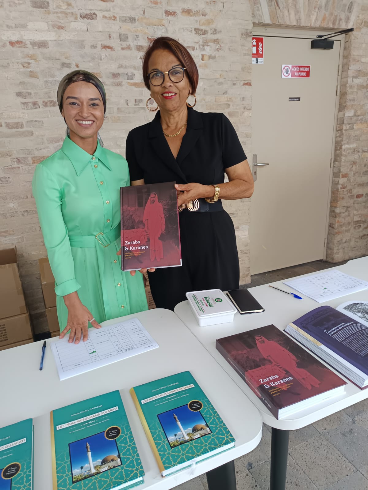 Sahara Cassim, et Béatrice Sigismeau, élue chargée de la culture au Département Sahara Cassim, et Béatrice Sigismeau, élue chargée de la culture au Département