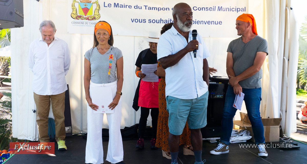 Marcellin Thélis, adjoint au maire du Tampon, avec à ses côtés Marie-Rose Won Fa Hin, directrice générale de l'AURAR